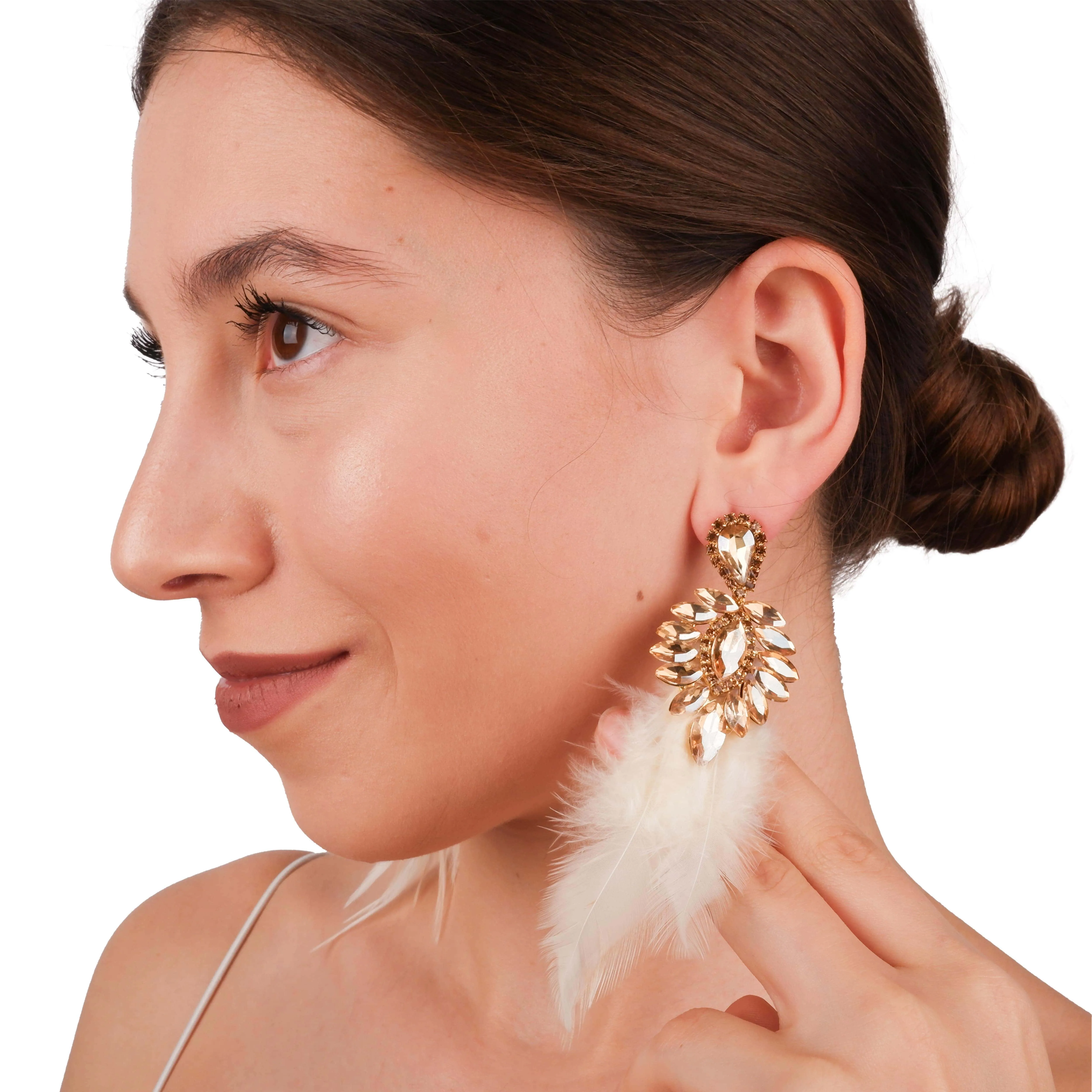 Special Design Feather Bridal Earrings: Elegant Accessories for Proms and Parties