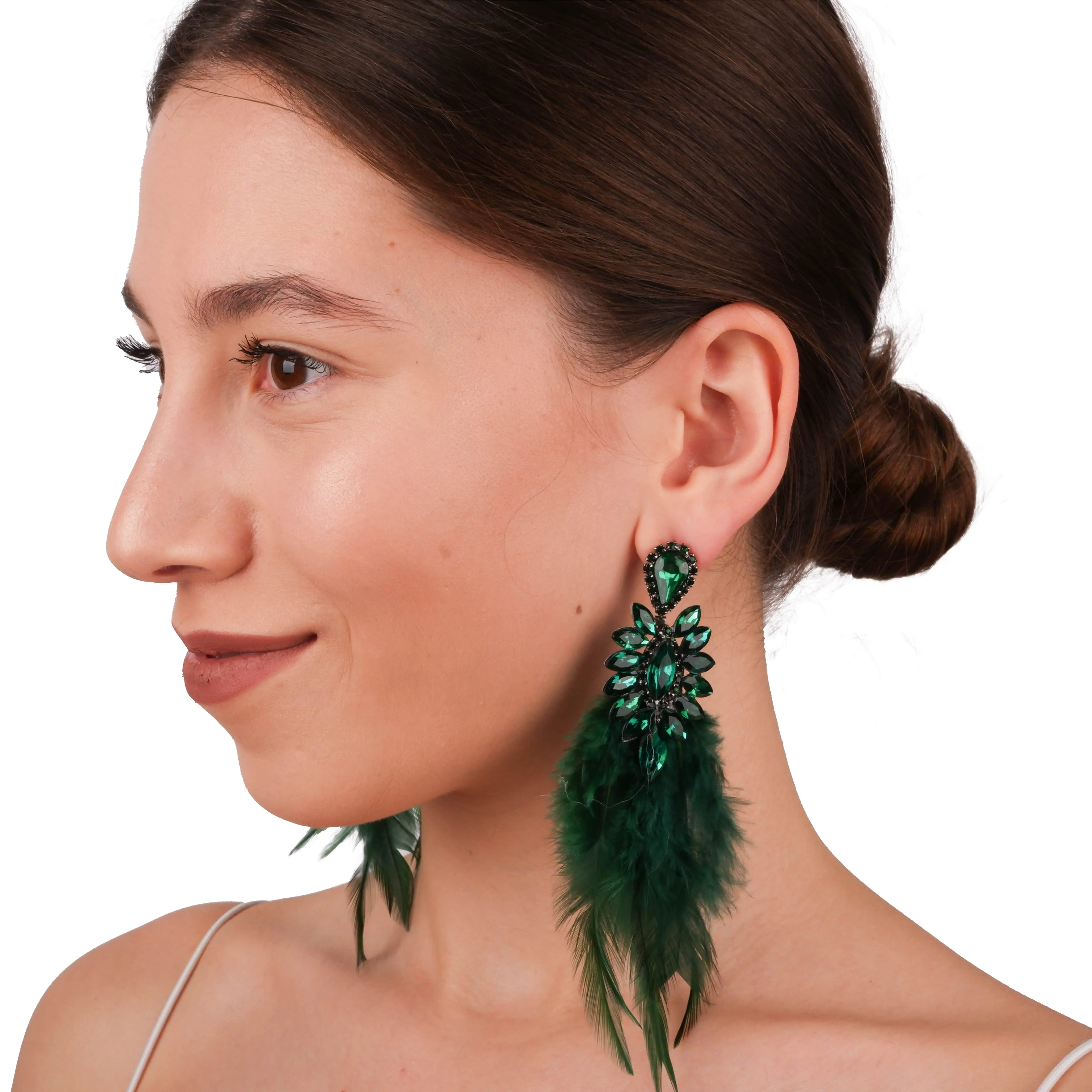 Special Design Feather Bridal Earrings: Eye-Catching Accessories for Proms and Parties