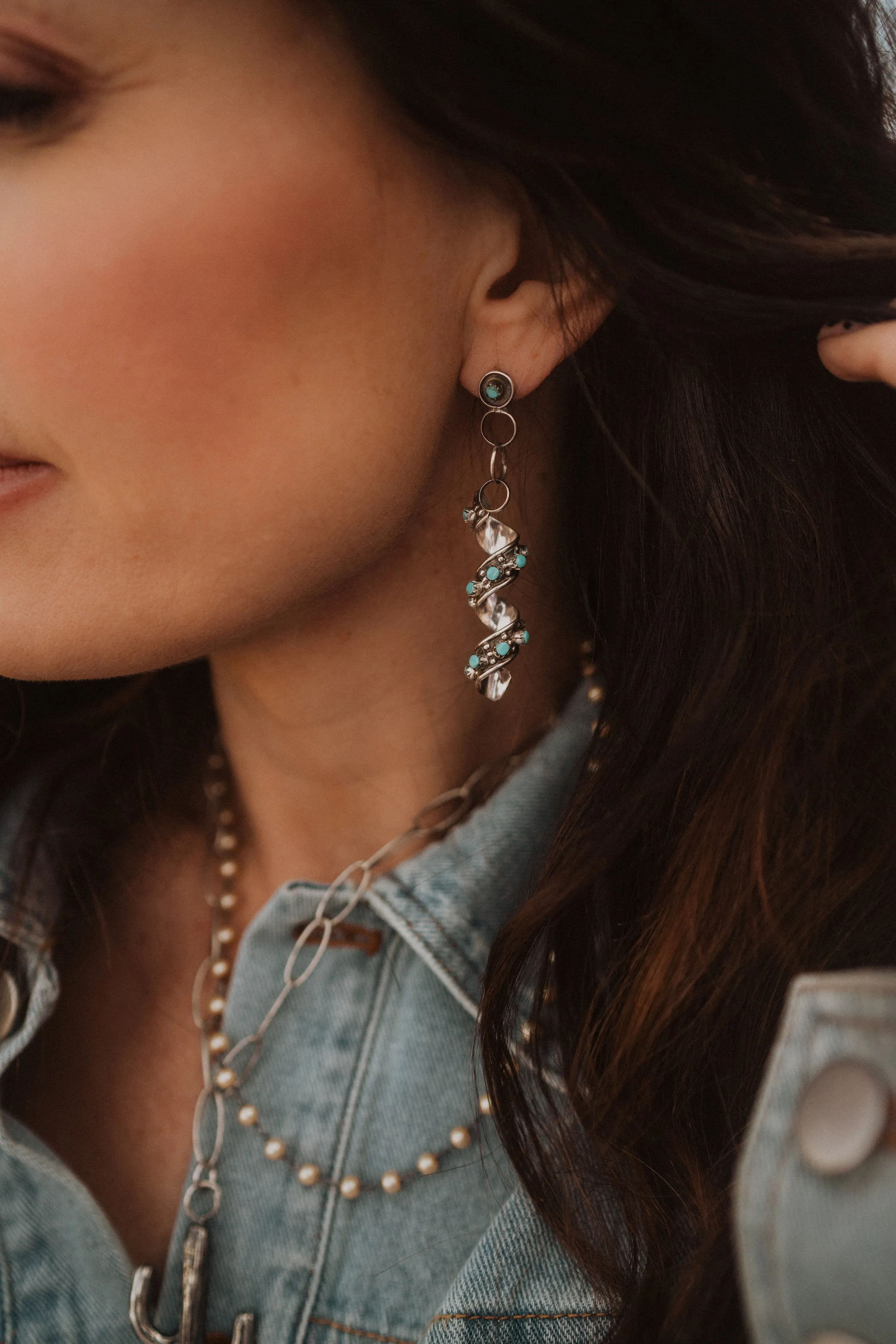 Spiral Turquoise Earrings