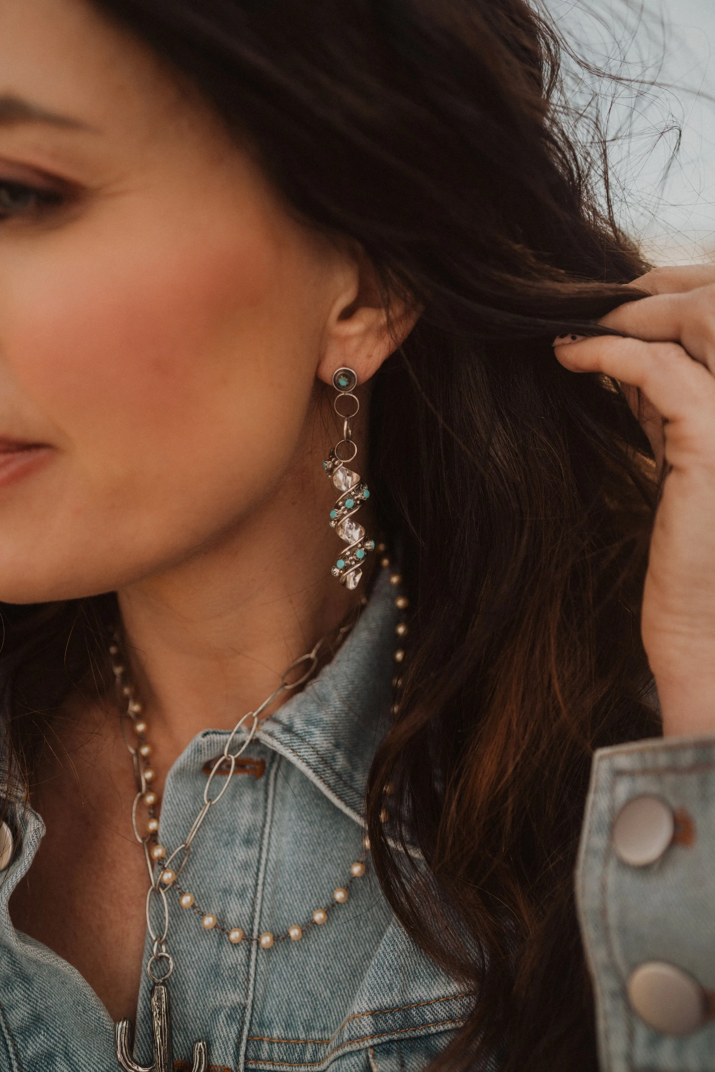 Spiral Turquoise Earrings