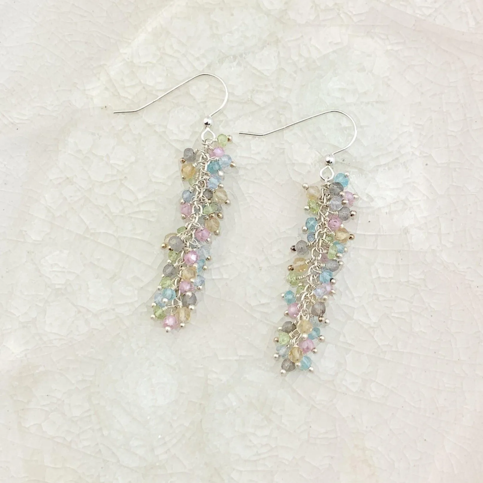 Spring Happy Colors Riley Layering Fun Necklace and Earrings Set