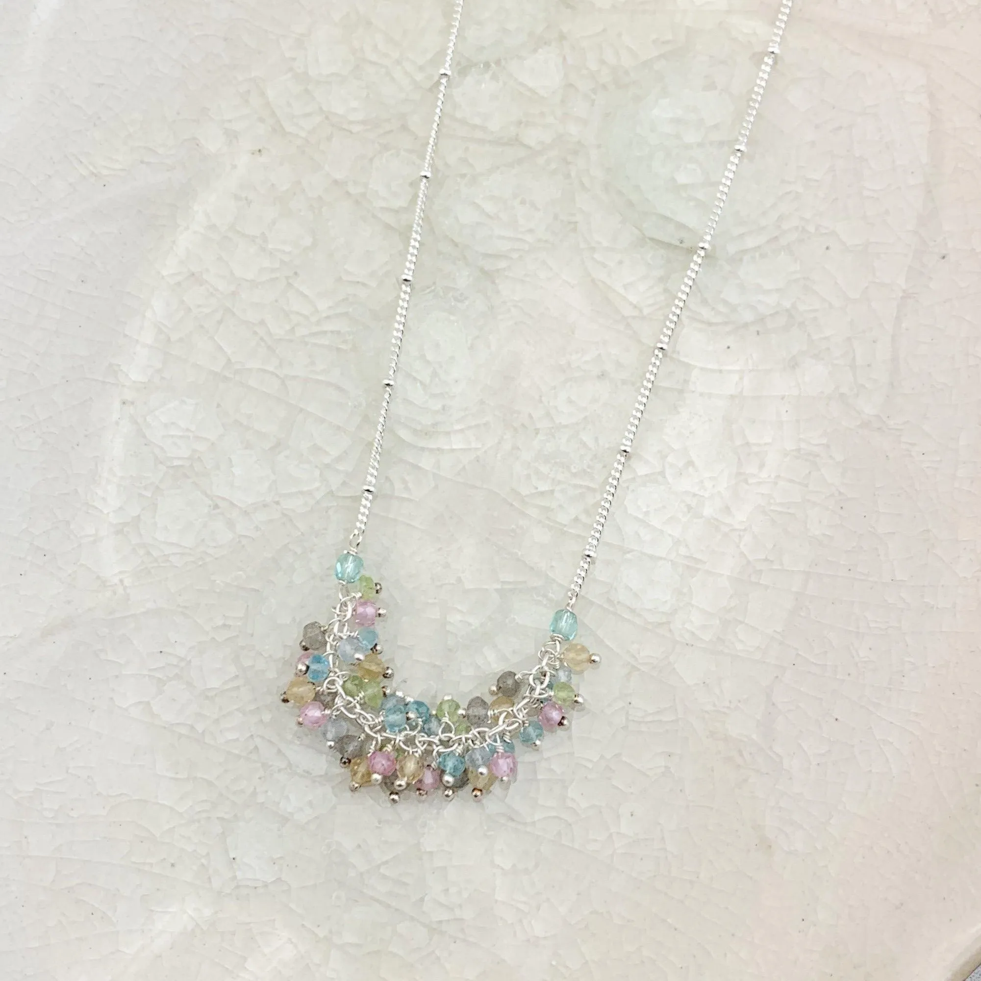 Spring Happy Colors Riley Layering Fun Necklace and Earrings Set