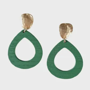 Stacey Teardrop Wood Earrings 3 colours