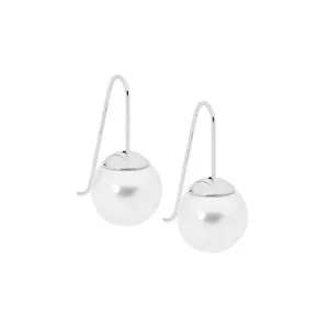 Stainless Steel Drop Earrings with Shell Pearl SE173S