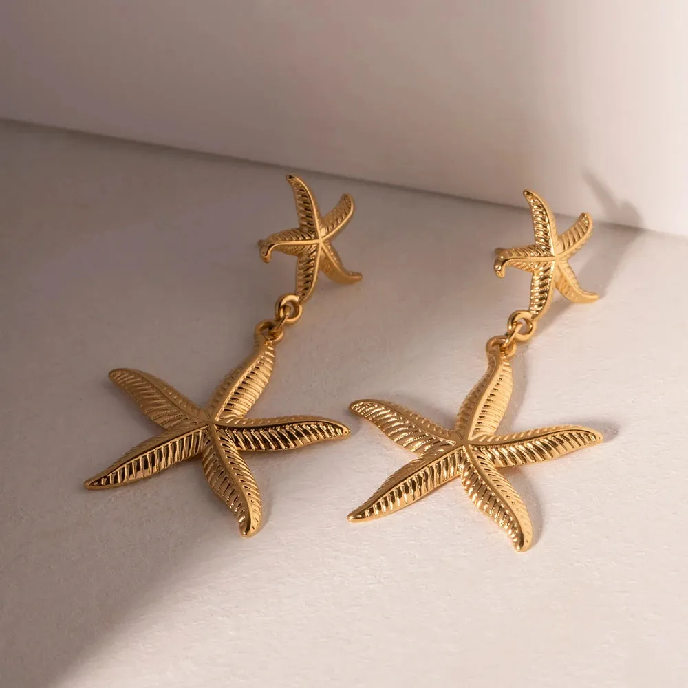 Stainless Steel Starfish Earrings