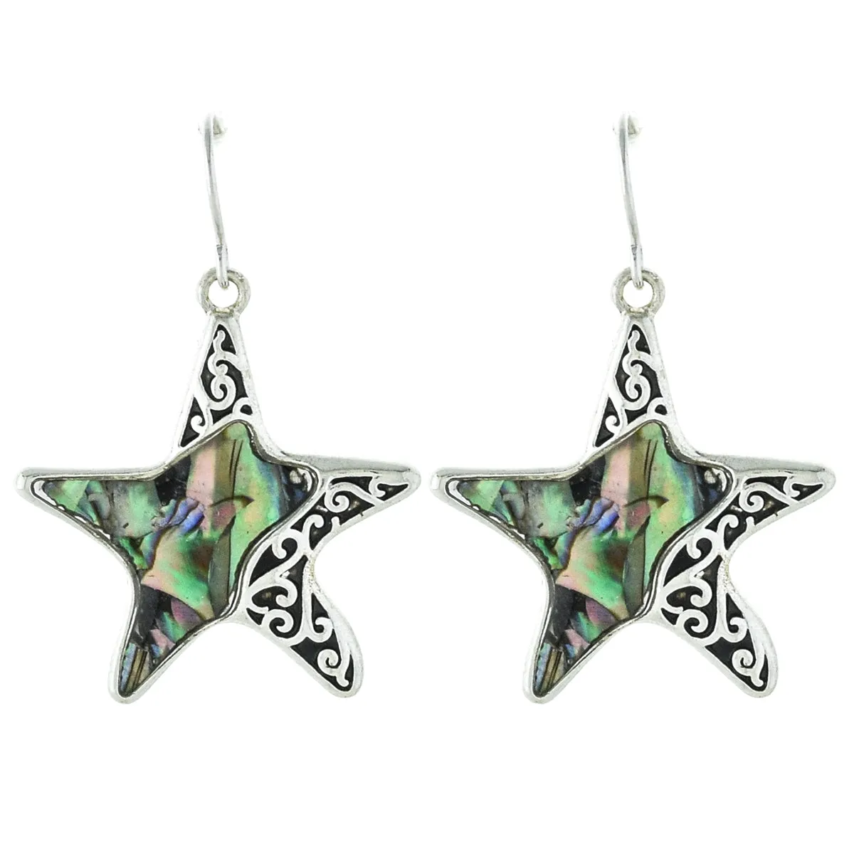 Starfish Abalone Earrings