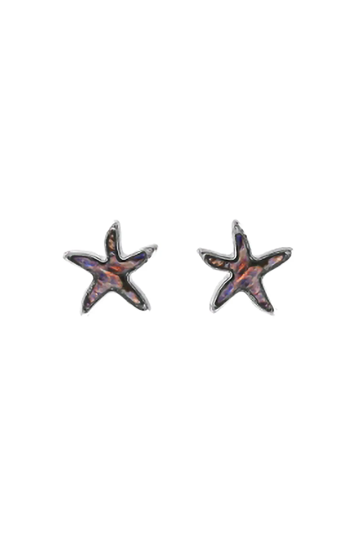 STARFISH ABALONE POST CHARM EARRINGS