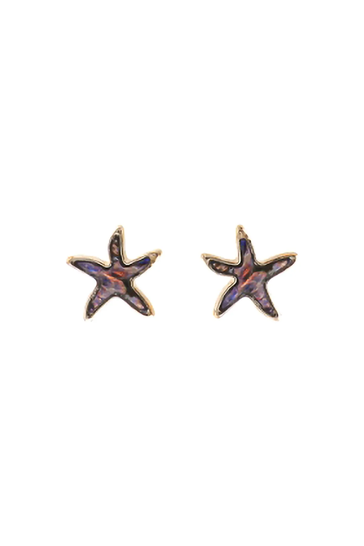 STARFISH ABALONE POST CHARM EARRINGS