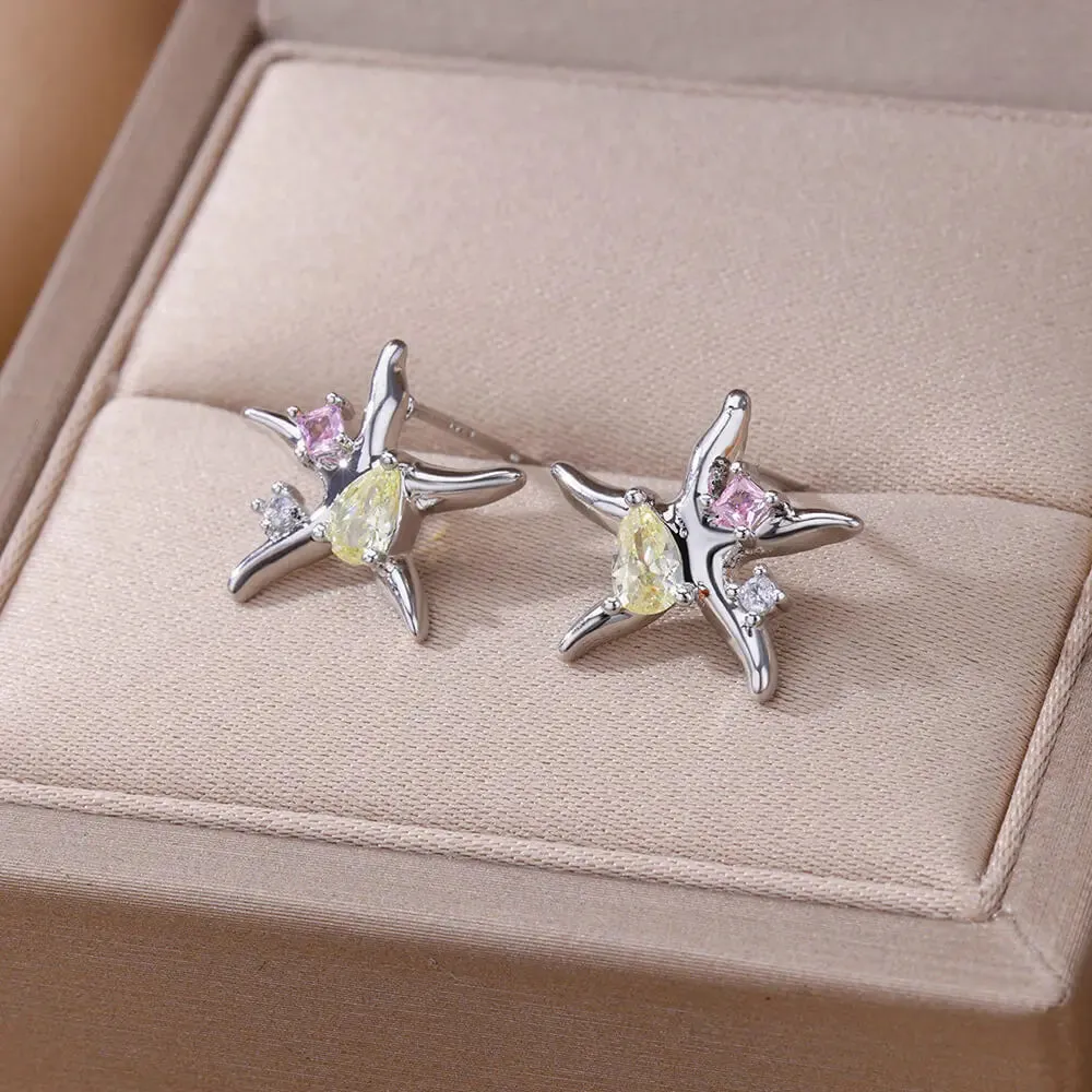 Starfish & Bow Earrings