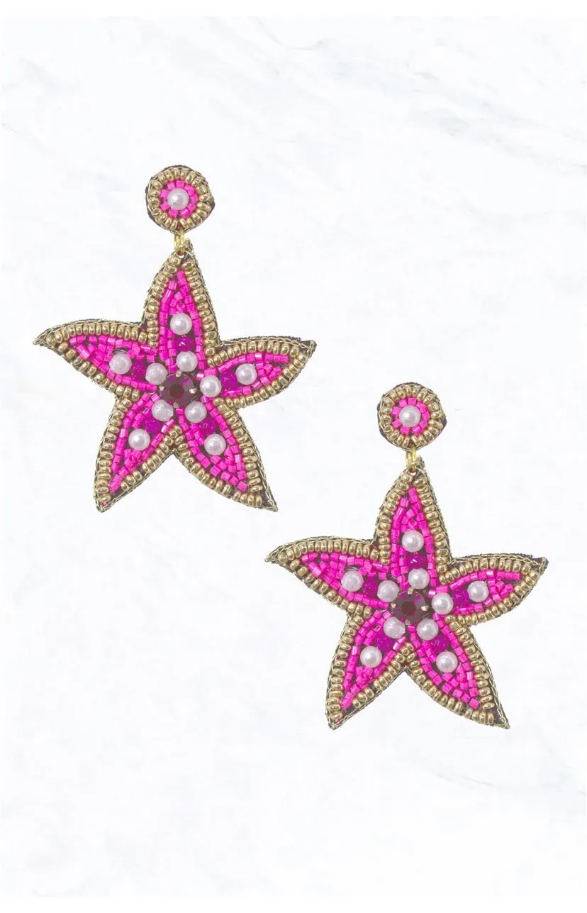 Starfish Beaded Earrings