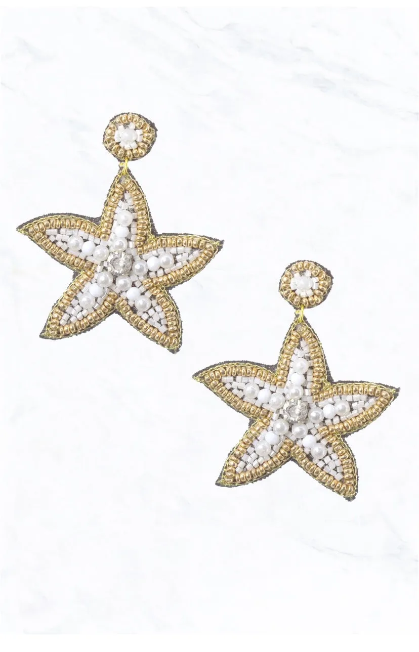 Starfish Beaded Earrings