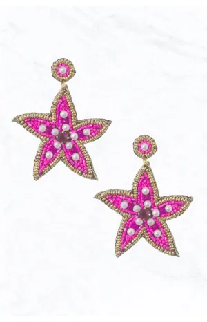 Starfish Beaded Earrings