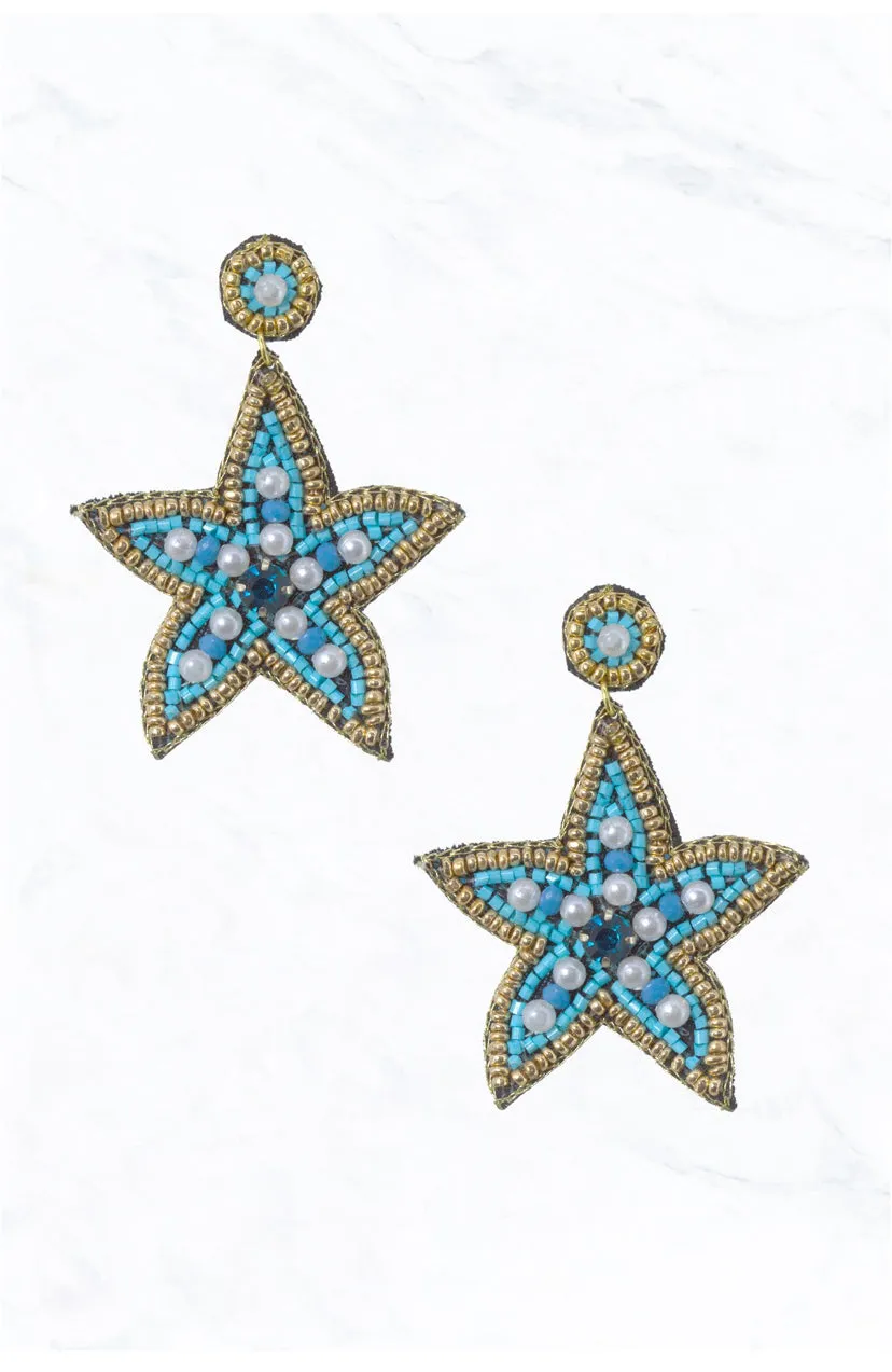 Starfish Beaded Earrings