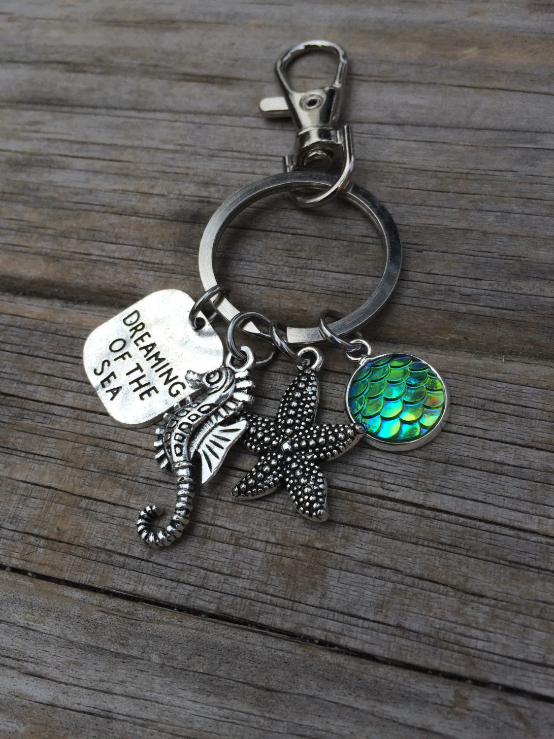 Starfish Dreaming of the Sea Keychain