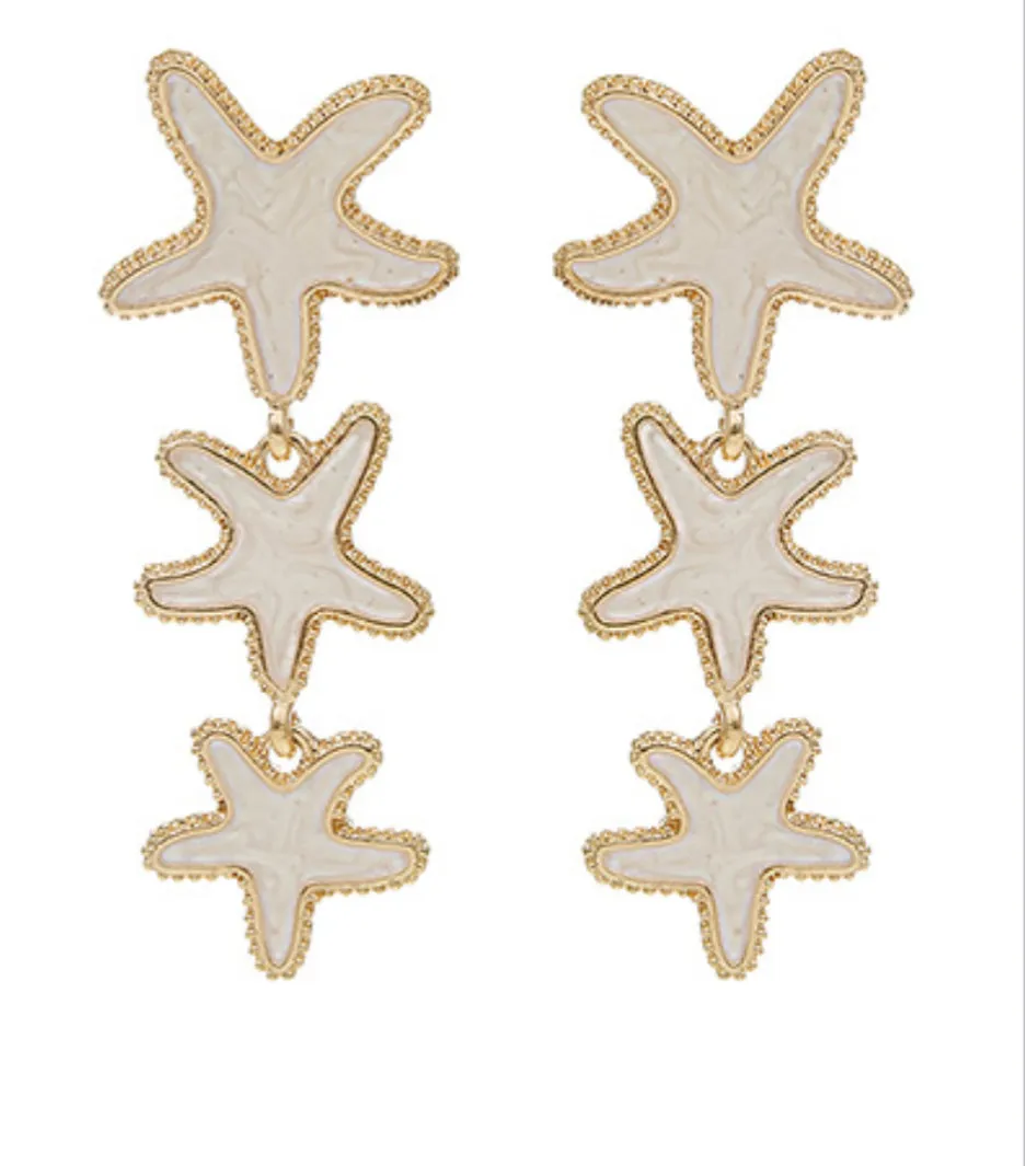 Starfish Drop Earrings