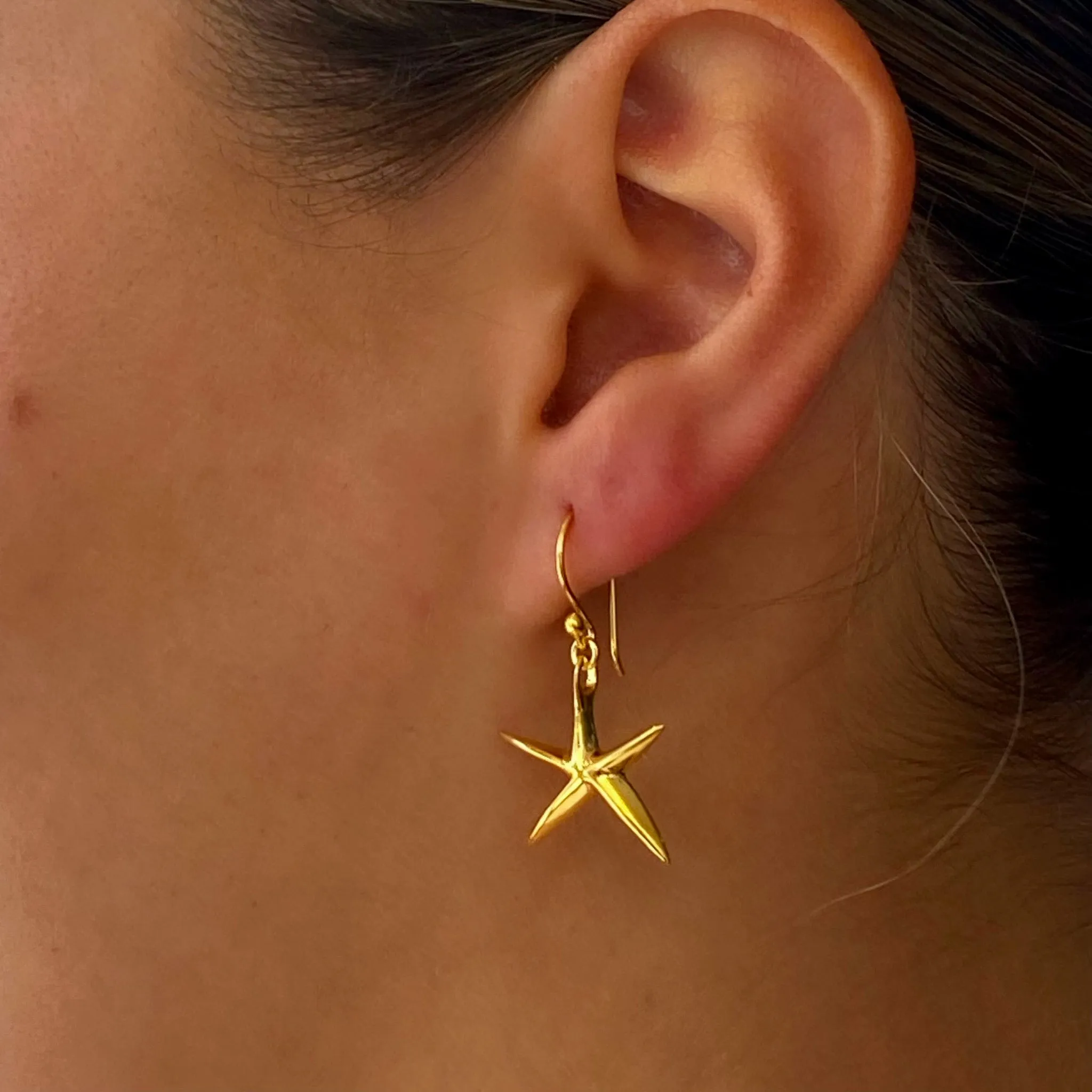 Starfish Earrings Gold