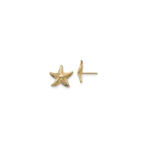 Starfish Friction Post Earrings (14K)