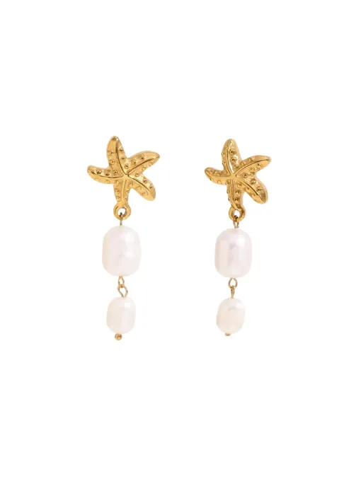 Starfish Pearl Earrings
