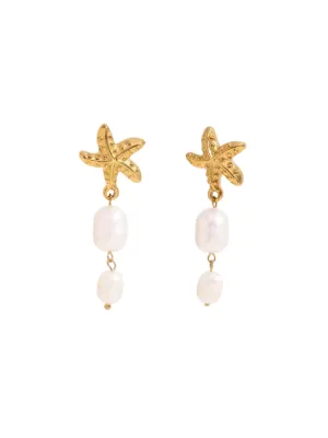 Starfish Pearl Earrings
