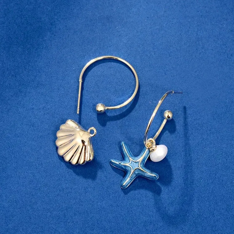 Starfish Shell Earrings
