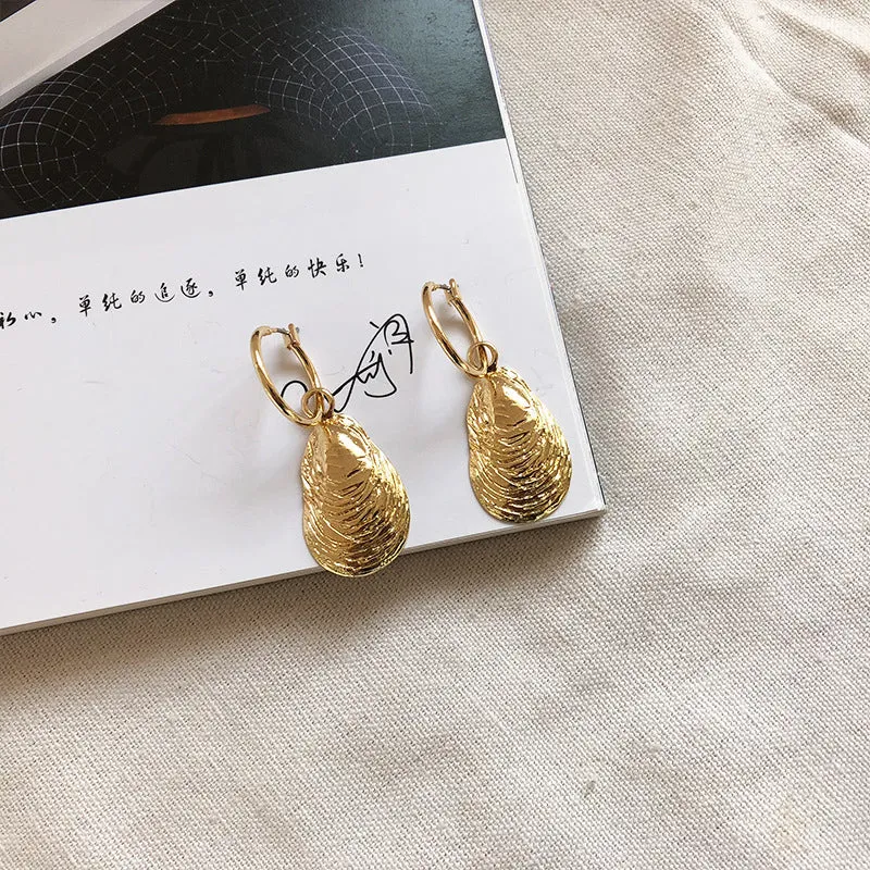 Starfish Shell Pearl Earrings Retro Earrings Trend Earrings