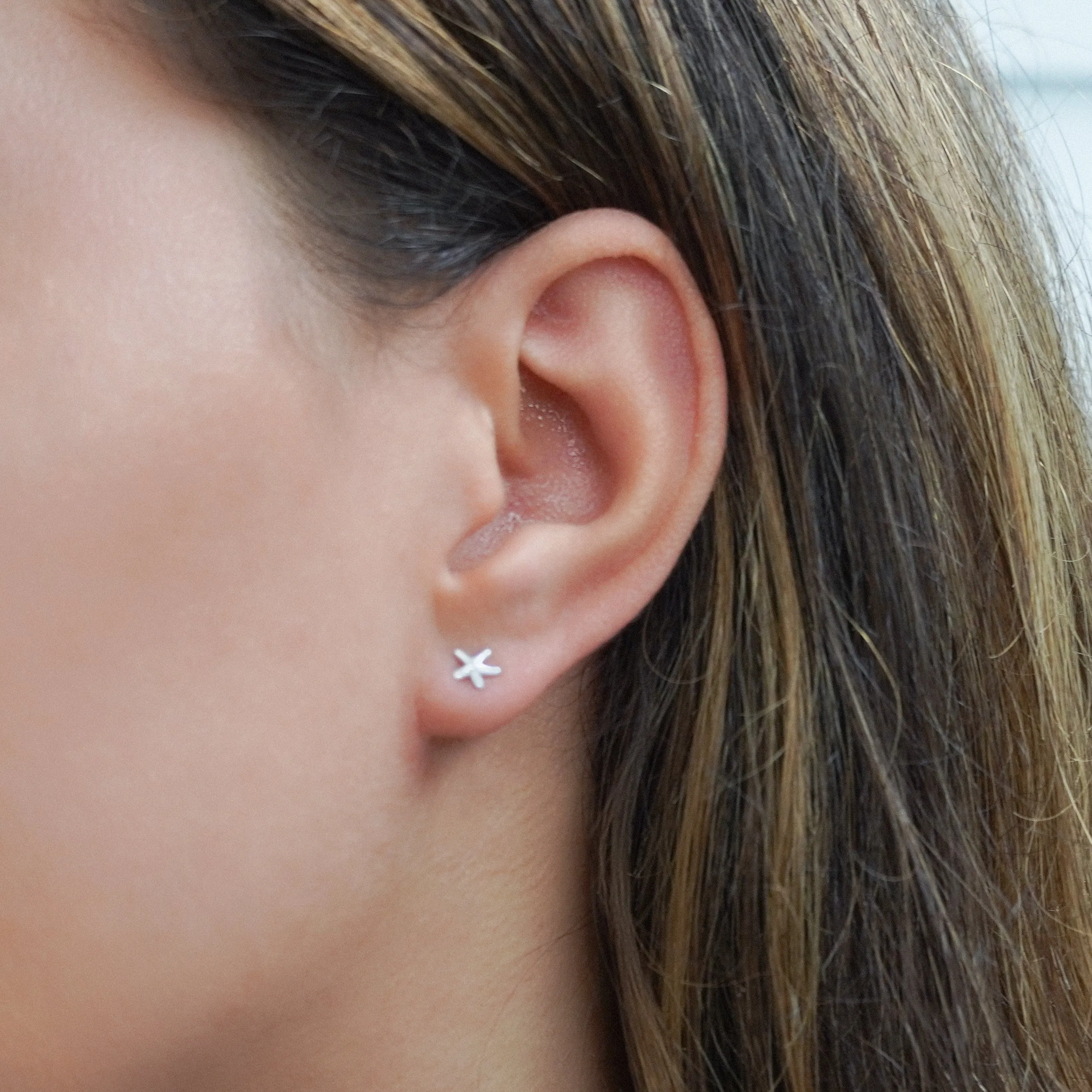 Starfish Studs Silver Earrings