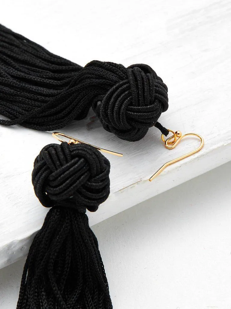 Statement Tassel Drop Earrings