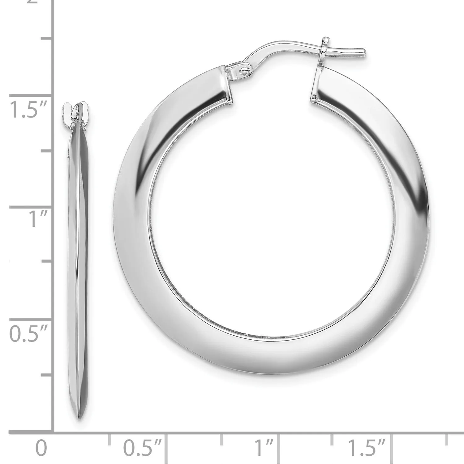Sterling Silver 33MM Hoop Earrings