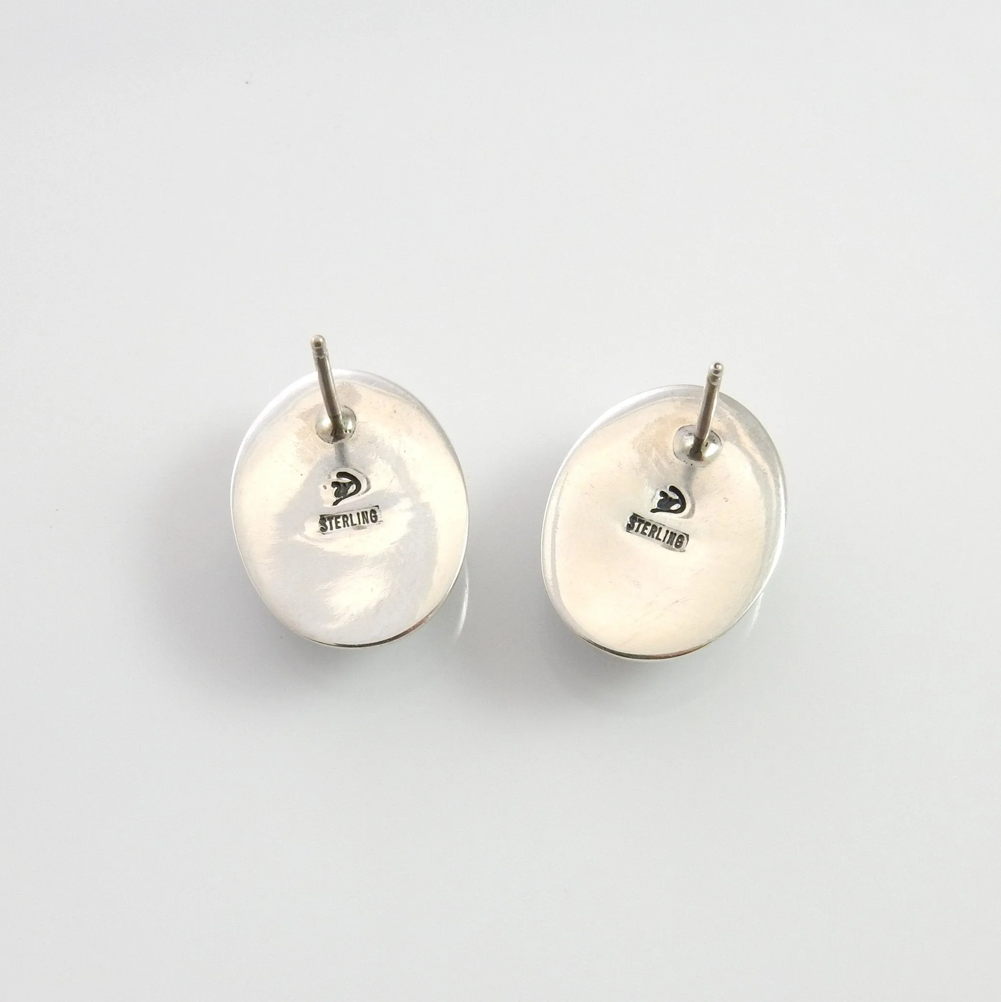 Sterling Silver Kingman Turquoise Post Earrings