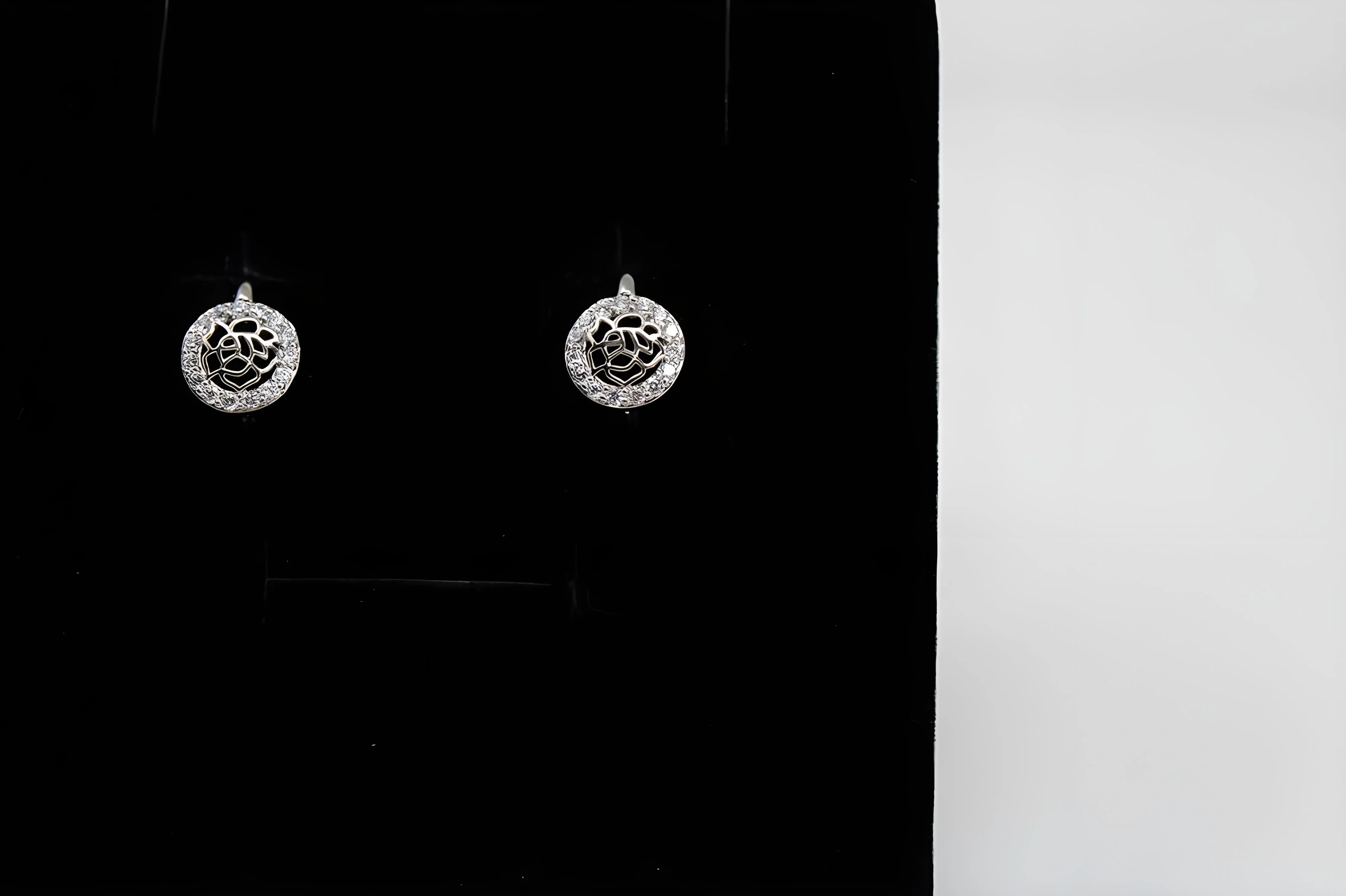 Sterling Silver Shimmering Web Drop Earrings