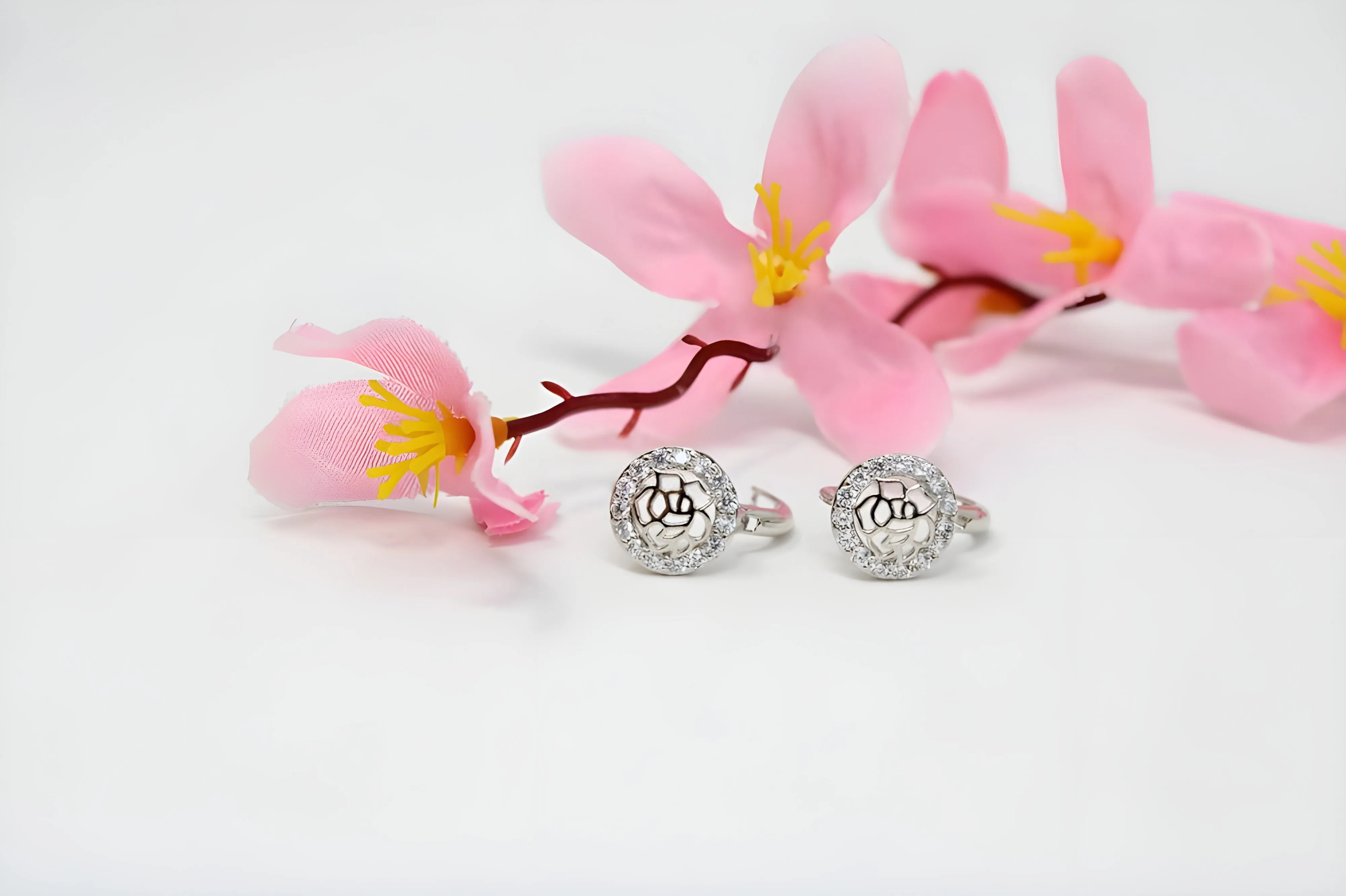 Sterling Silver Shimmering Web Drop Earrings
