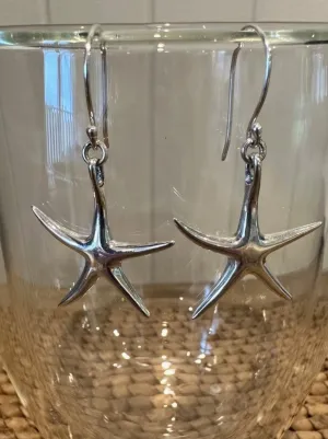 Sterling Silver Starfish Earrings - DT39