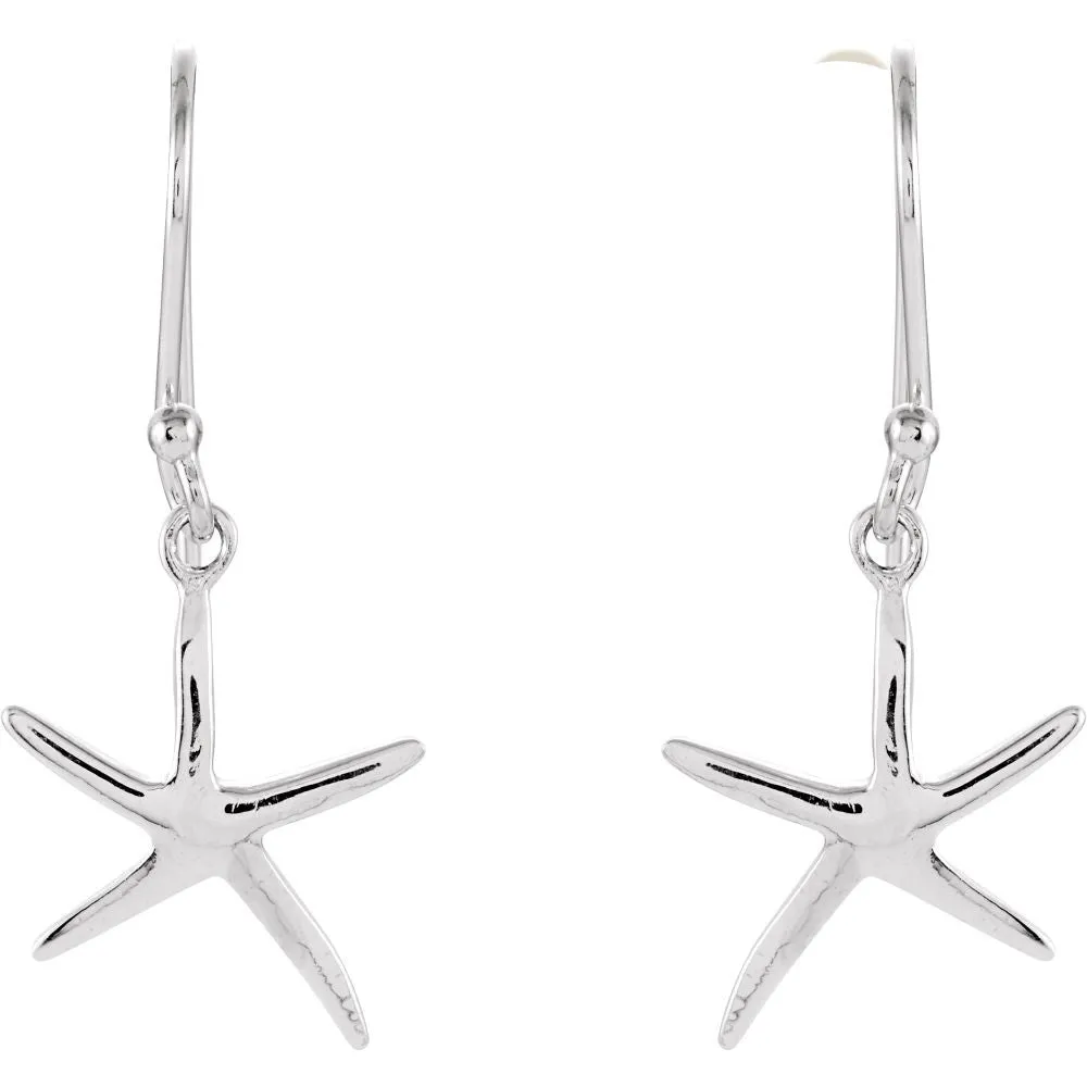 Sterling Silver Starfish Earrings