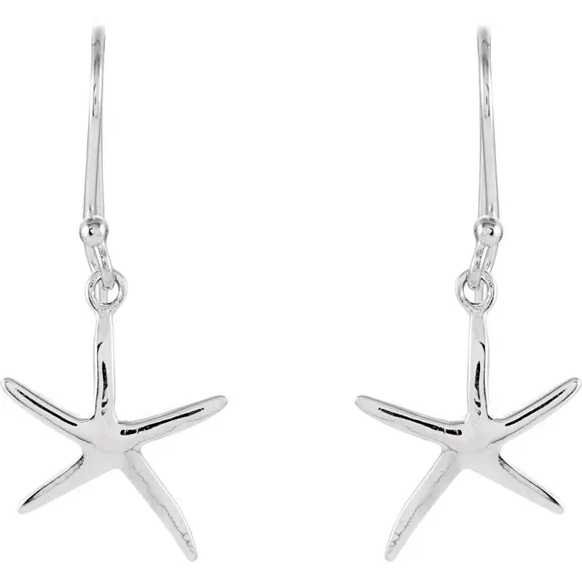 Sterling Silver Starfish Earrings