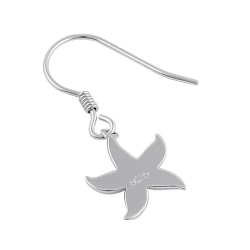 Sterling Silver Starfish Hook Earrings