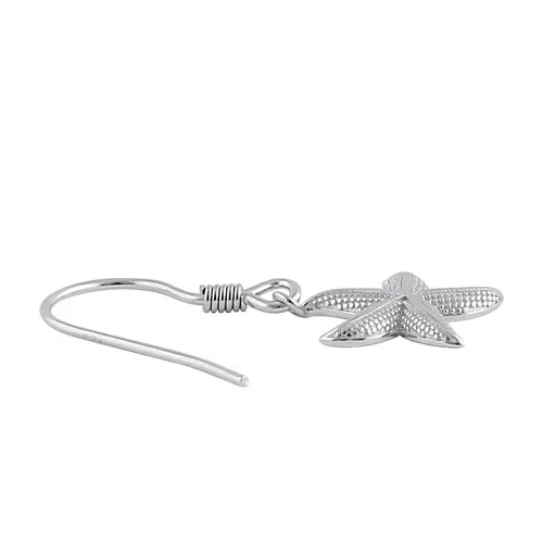 Sterling Silver Starfish Hook Earrings