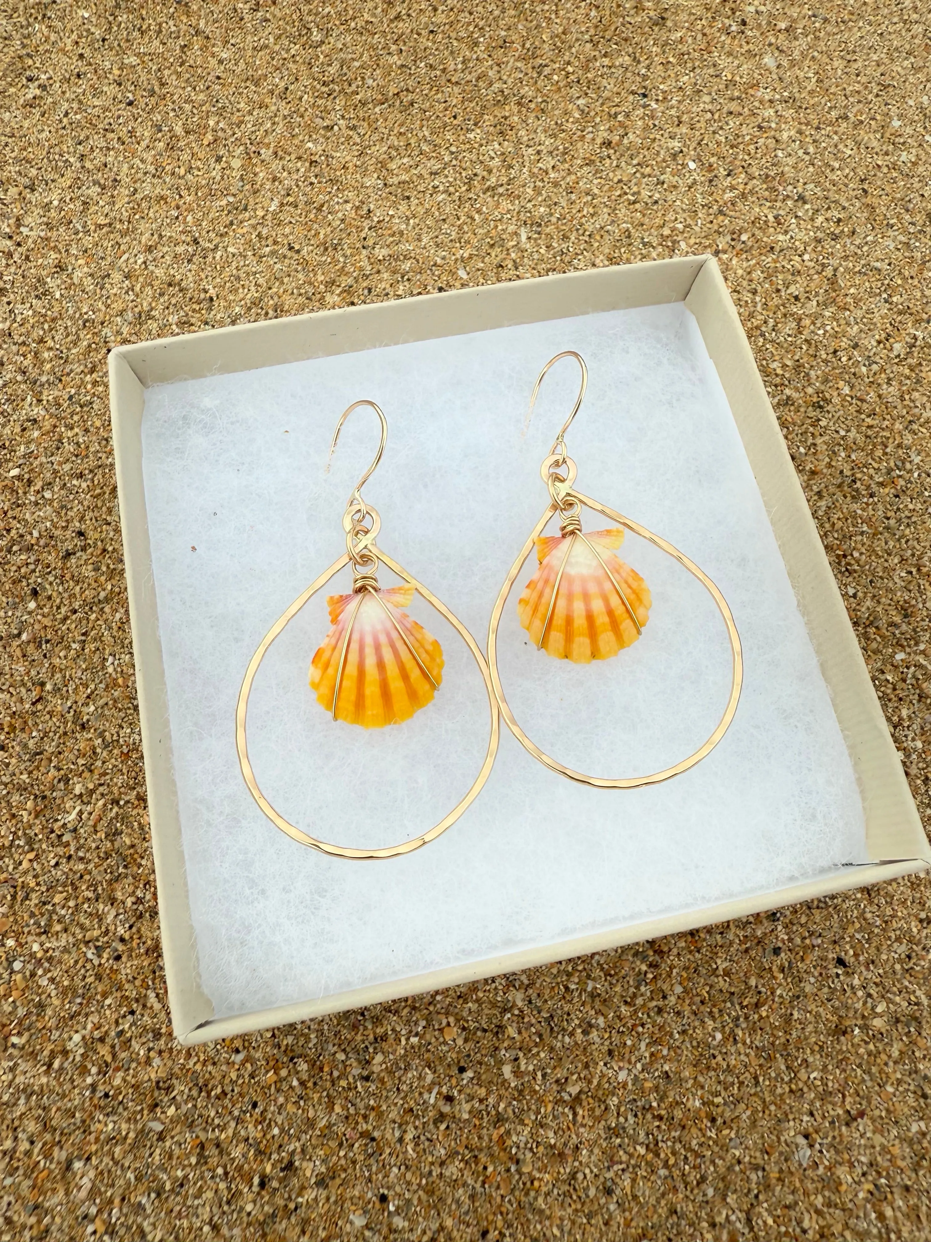 Sunrise Shell Teardrops