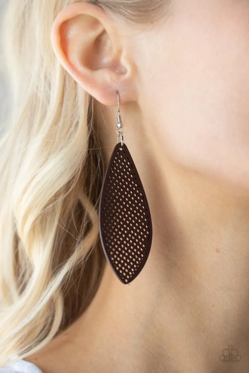 Surf Scene Brown Paparazzi Earrings