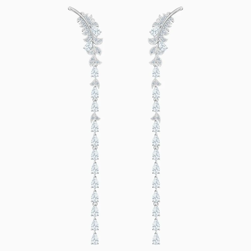 Swarovski Nice Long Earrings White