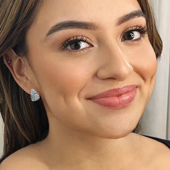 tanti cristalli clear hoop earrings