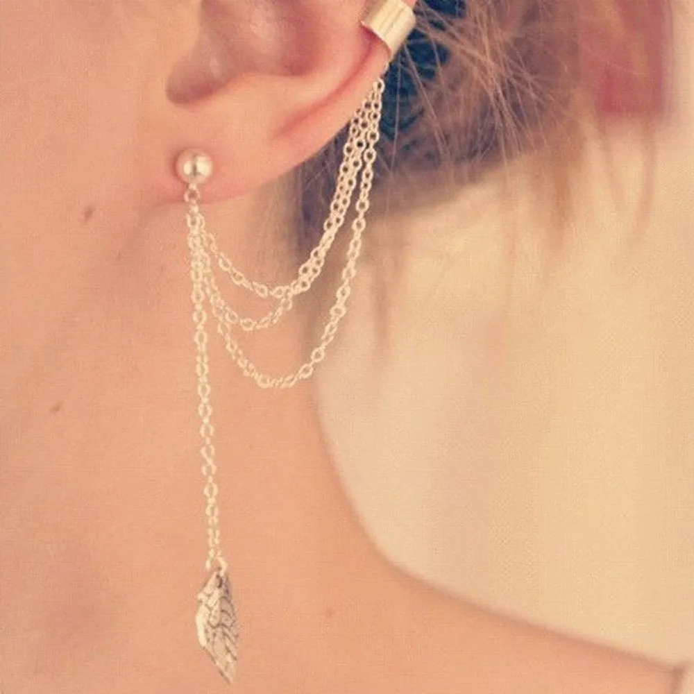 Tassel Dangle Cuff  Earrings