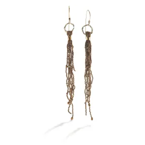 Tassel Earrings with Silver Ring