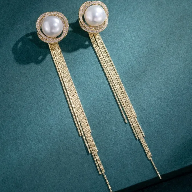 Tassel Pearl Earrings