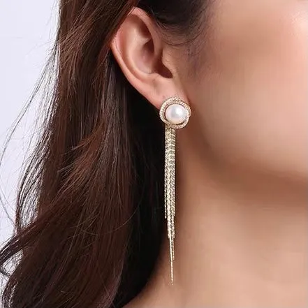Tassel Pearl Earrings