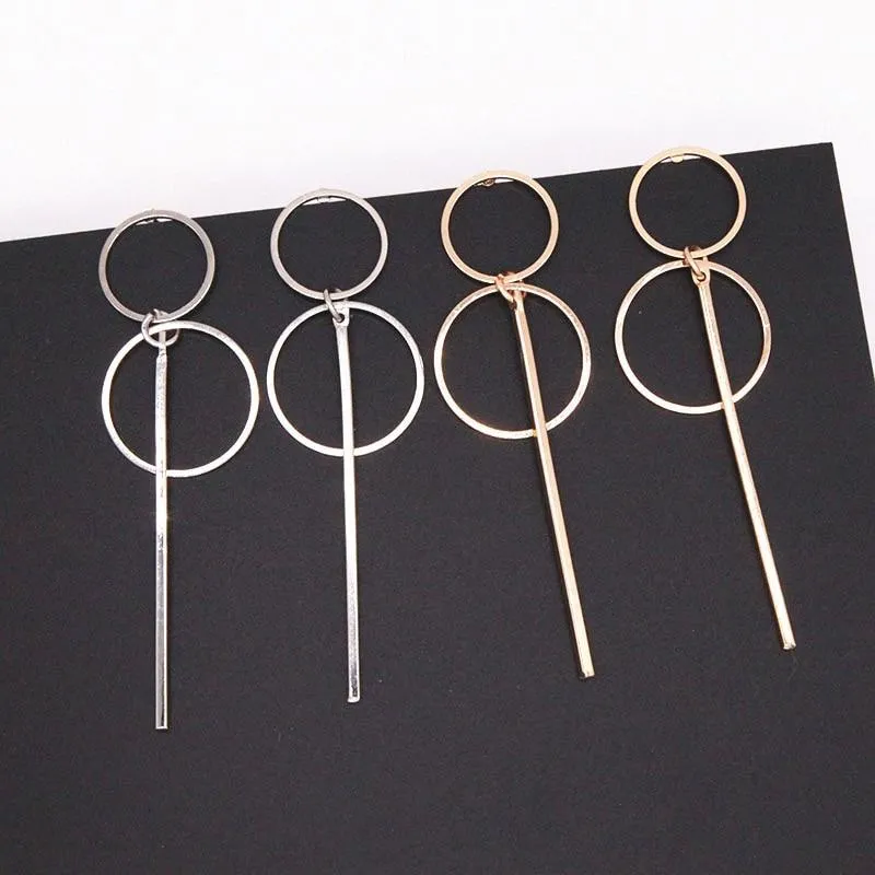 Tassel Pendant Circle Earrings