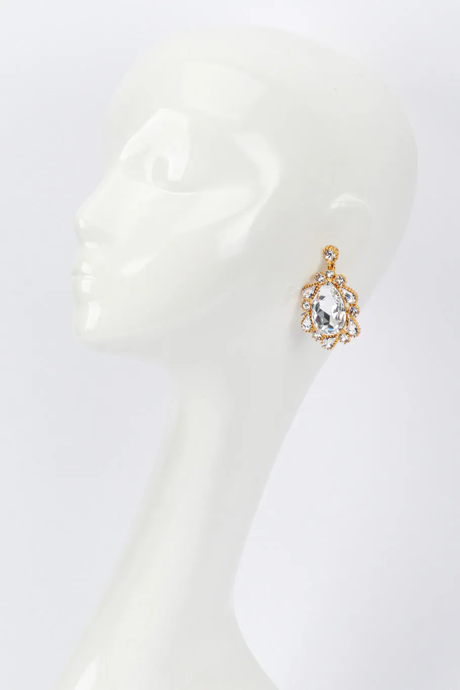 Teardrop Mirror Gem Earrings