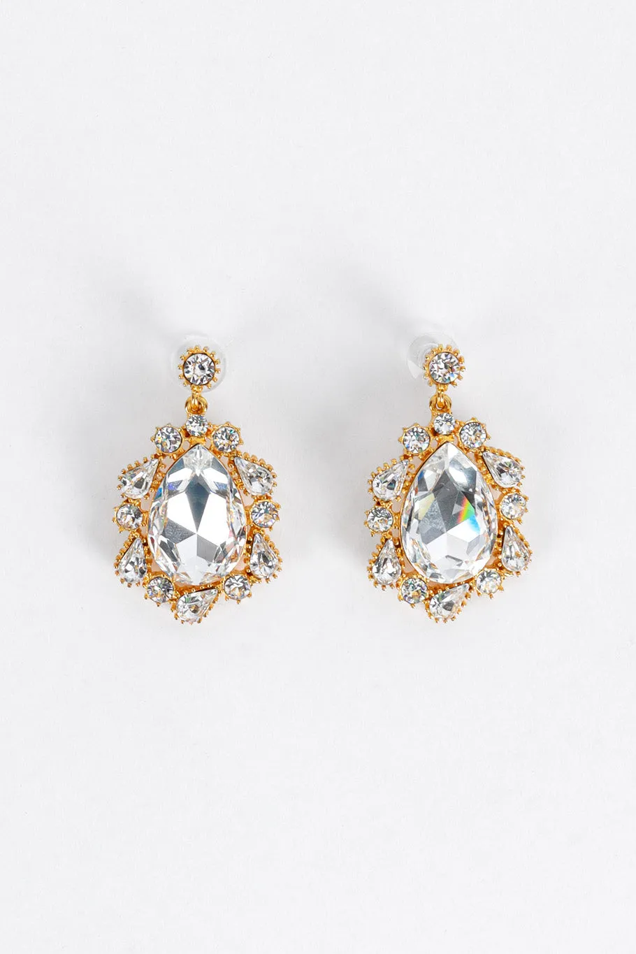 Teardrop Mirror Gem Earrings