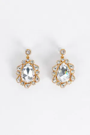 Teardrop Mirror Gem Earrings