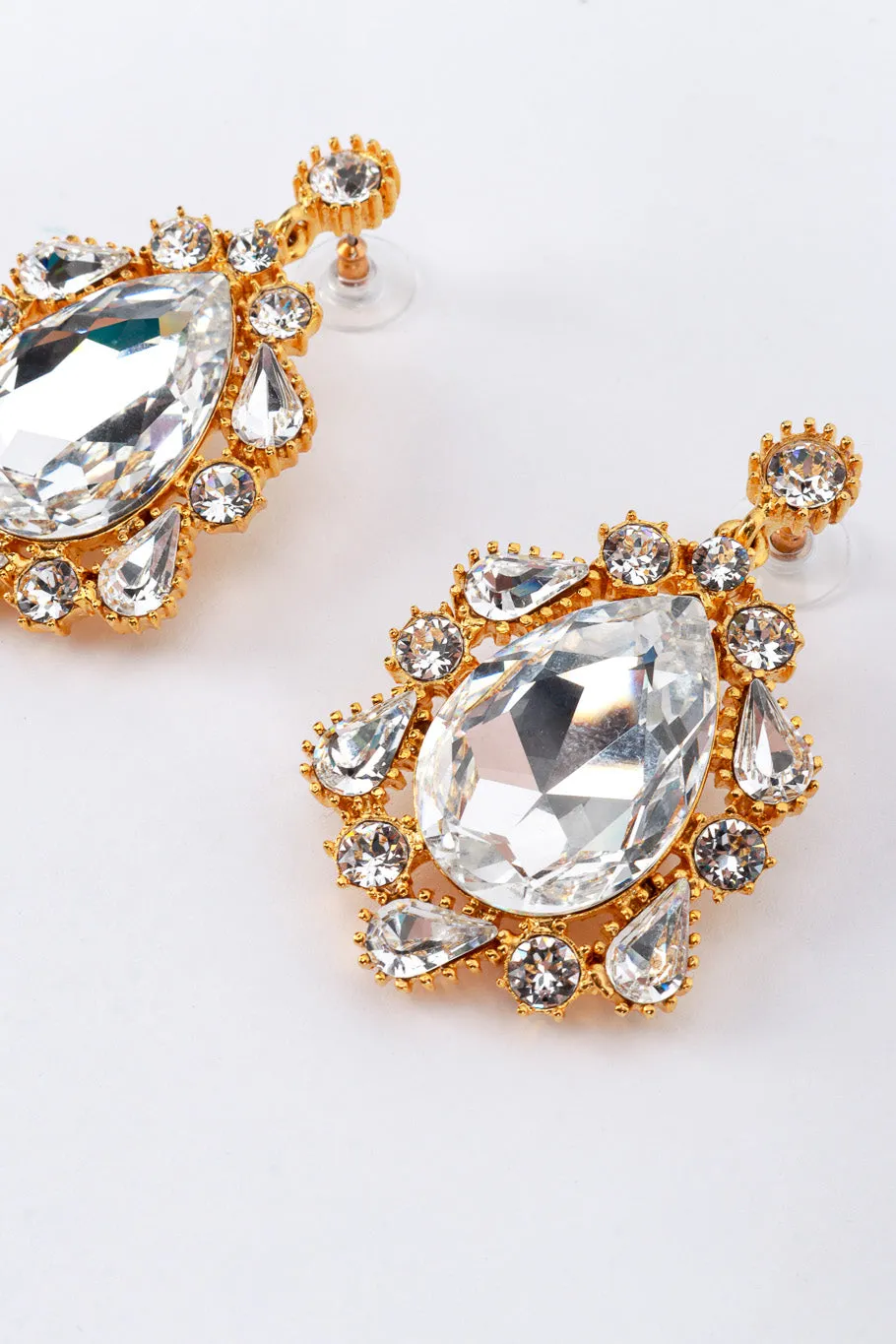 Teardrop Mirror Gem Earrings