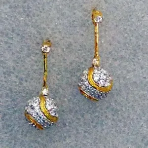 Tennis Crystal Ball Earrings